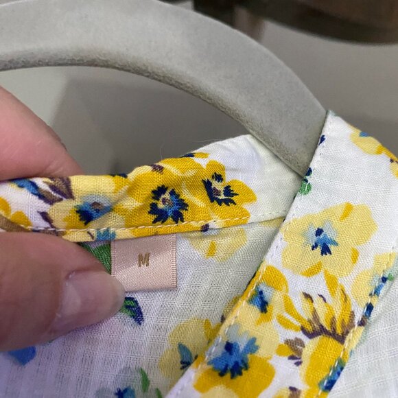 UNIQLO X PAUL & JOE Puff Sleeve Cotton Floral Dress with Pockets Size M - Picture 3 of 7